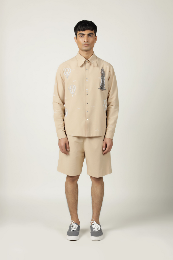 Shorts Of "(Lighthouse,Airballoons &amp; Clouds Shirt)"