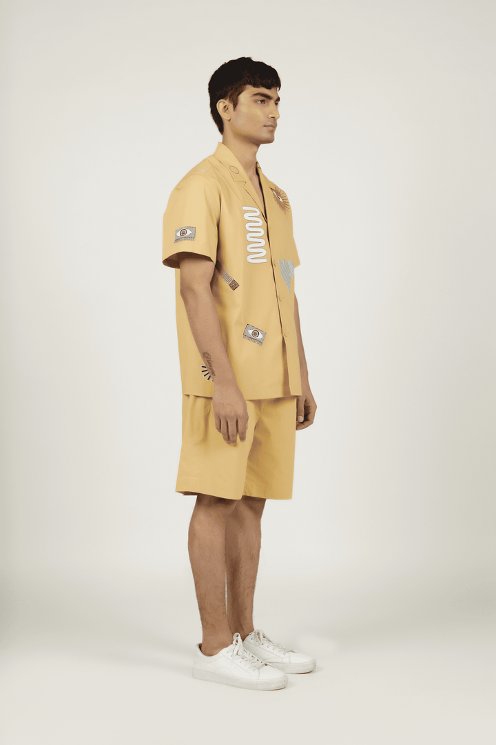 Abstract Shapes Shirt With Boxy Shorts