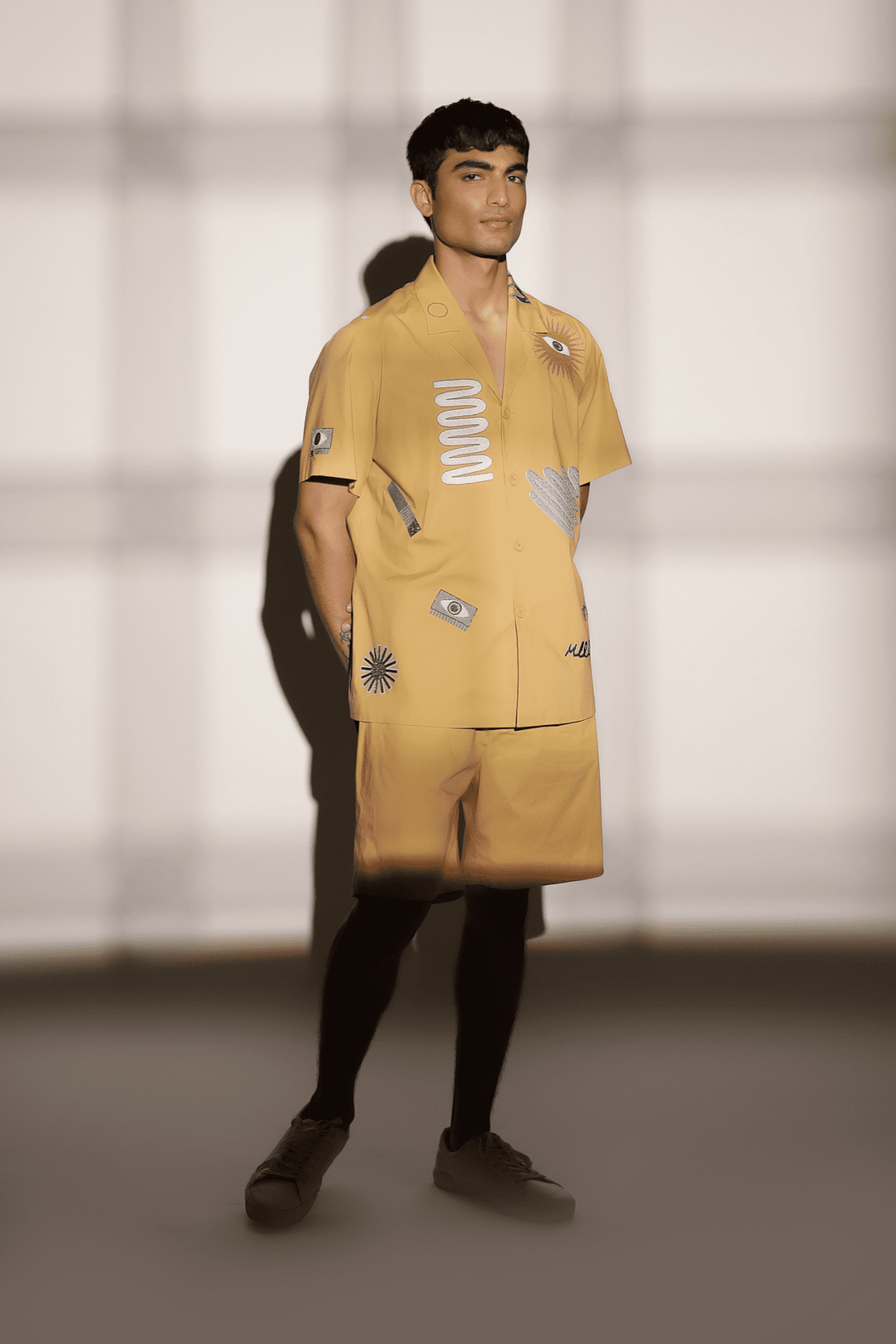 Abstract Shapes Shirt With Boxy Shorts