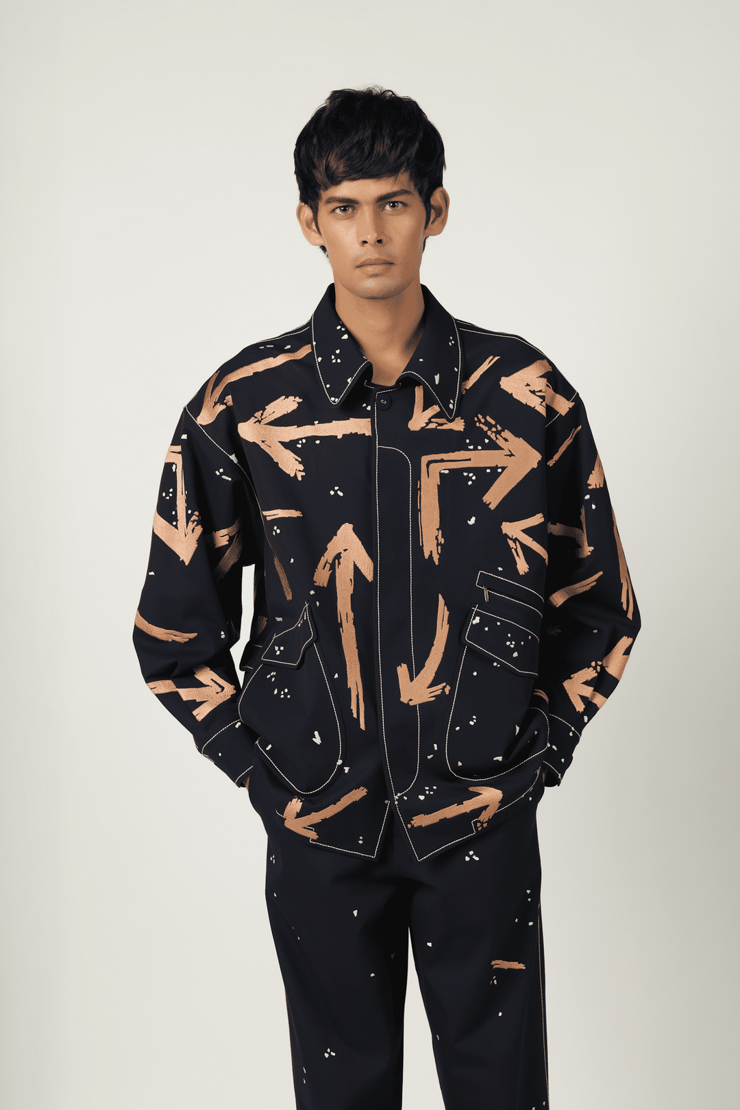 Arrow Oversized Jacket With Matching Pants