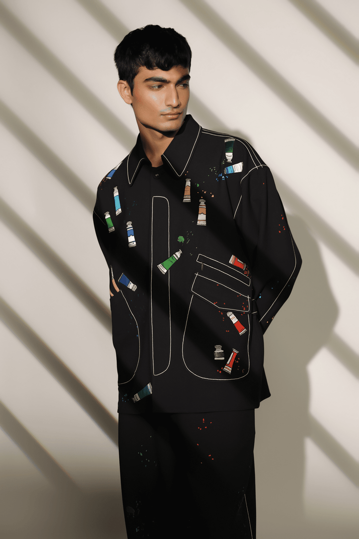 Paint Tubes Oversized Jacket With Matching Pants