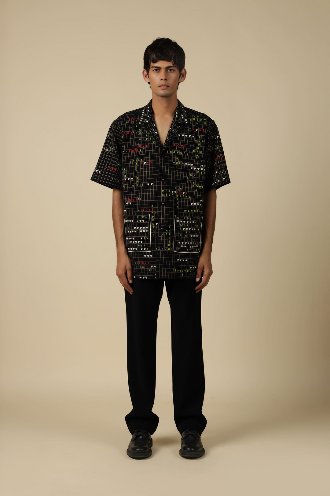Pants Of "(Crossword Half Sleeve Jacket)"