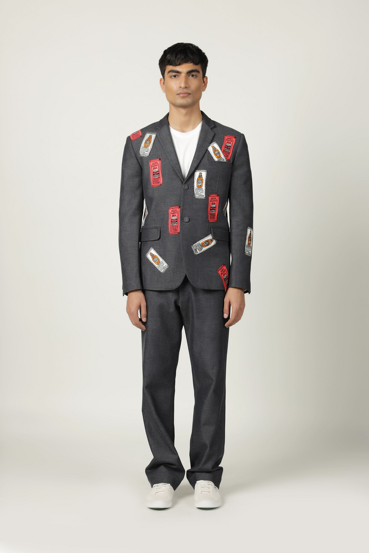 Straight Pants Of "(Sauce Sachet Blazer)"