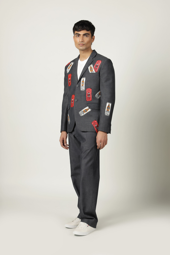 Straight Pants Of "(Sauce Sachet Blazer)"