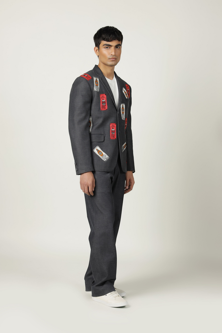 Straight Pants Of "(Sauce Sachet Blazer)"