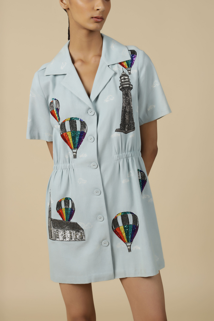 Colorful Airballoons Summer Coat Dress