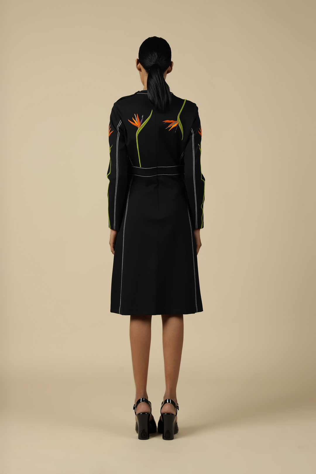Bird Of Paradise Front Slit Open Dress