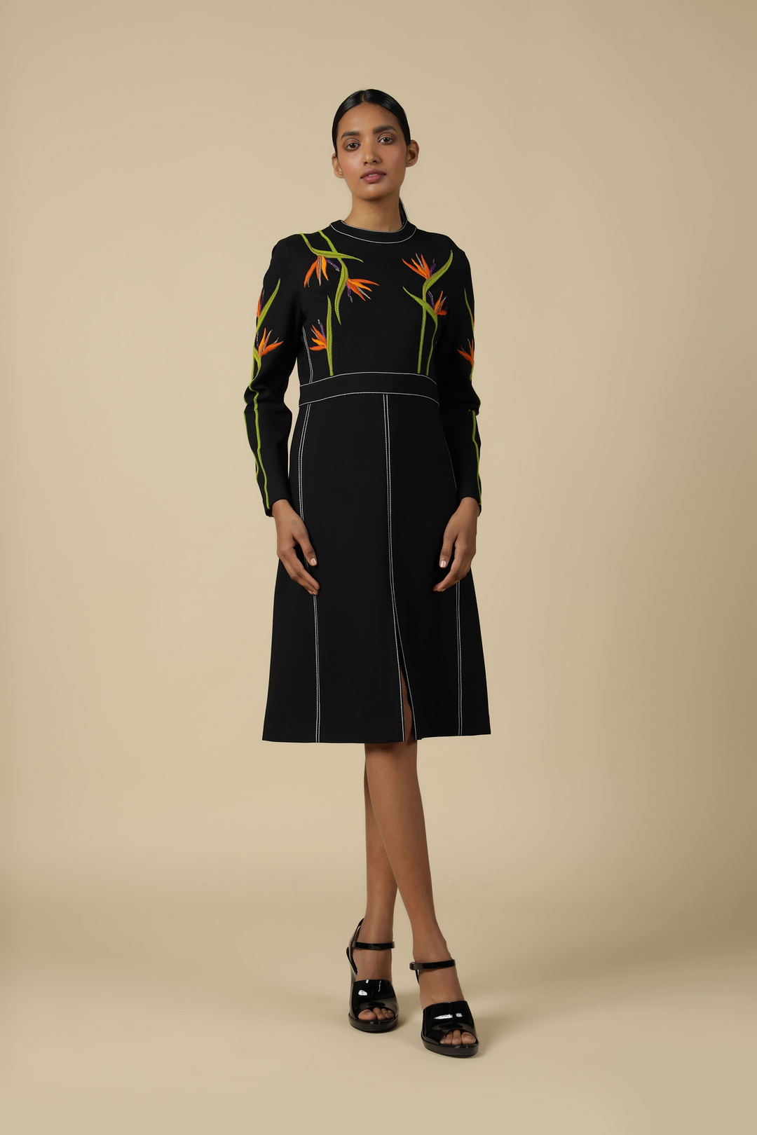Bird Of Paradise Front Slit Open Dress