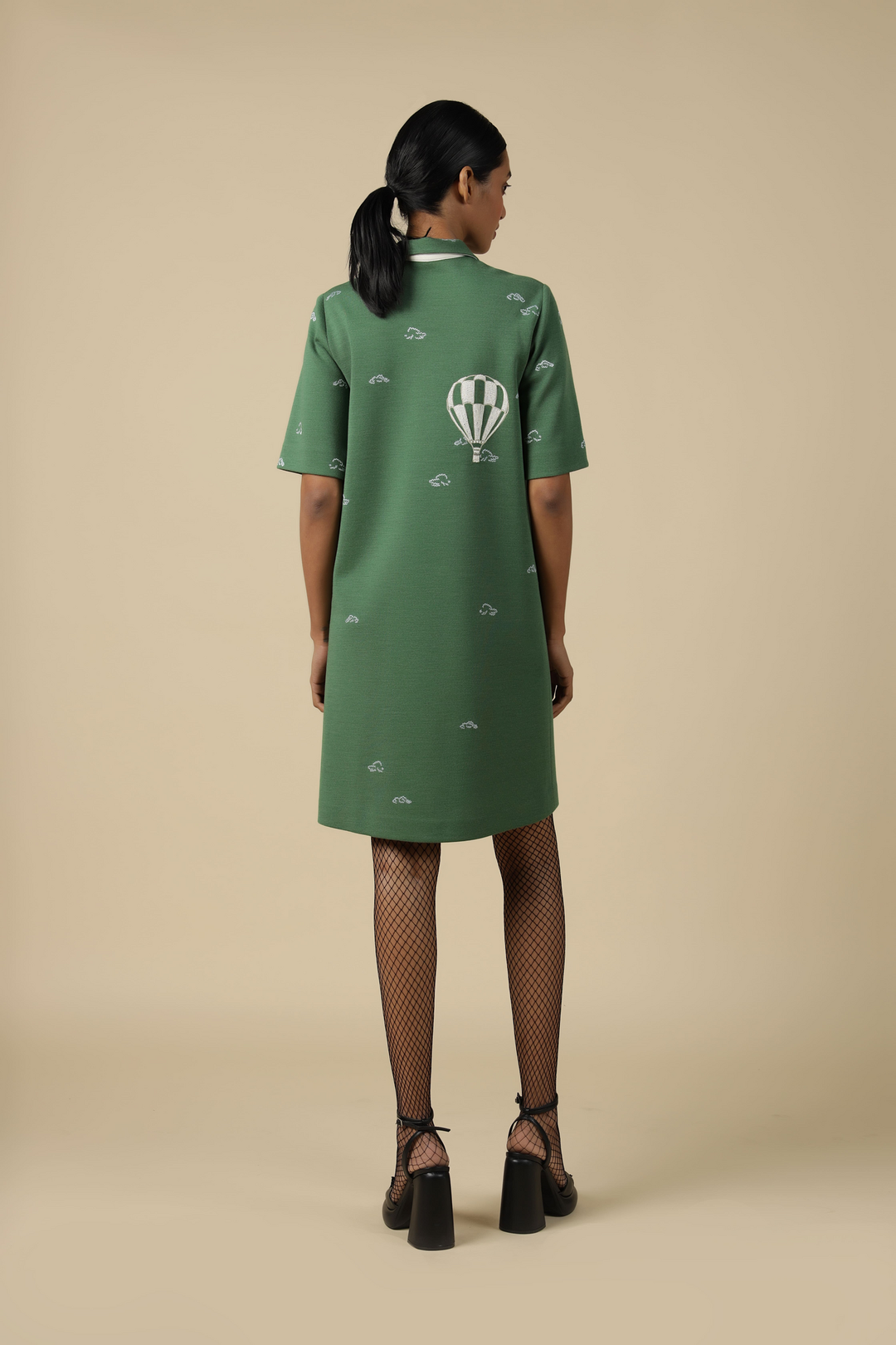 Lighthouse, Airballoons And Clouds Shift Dress