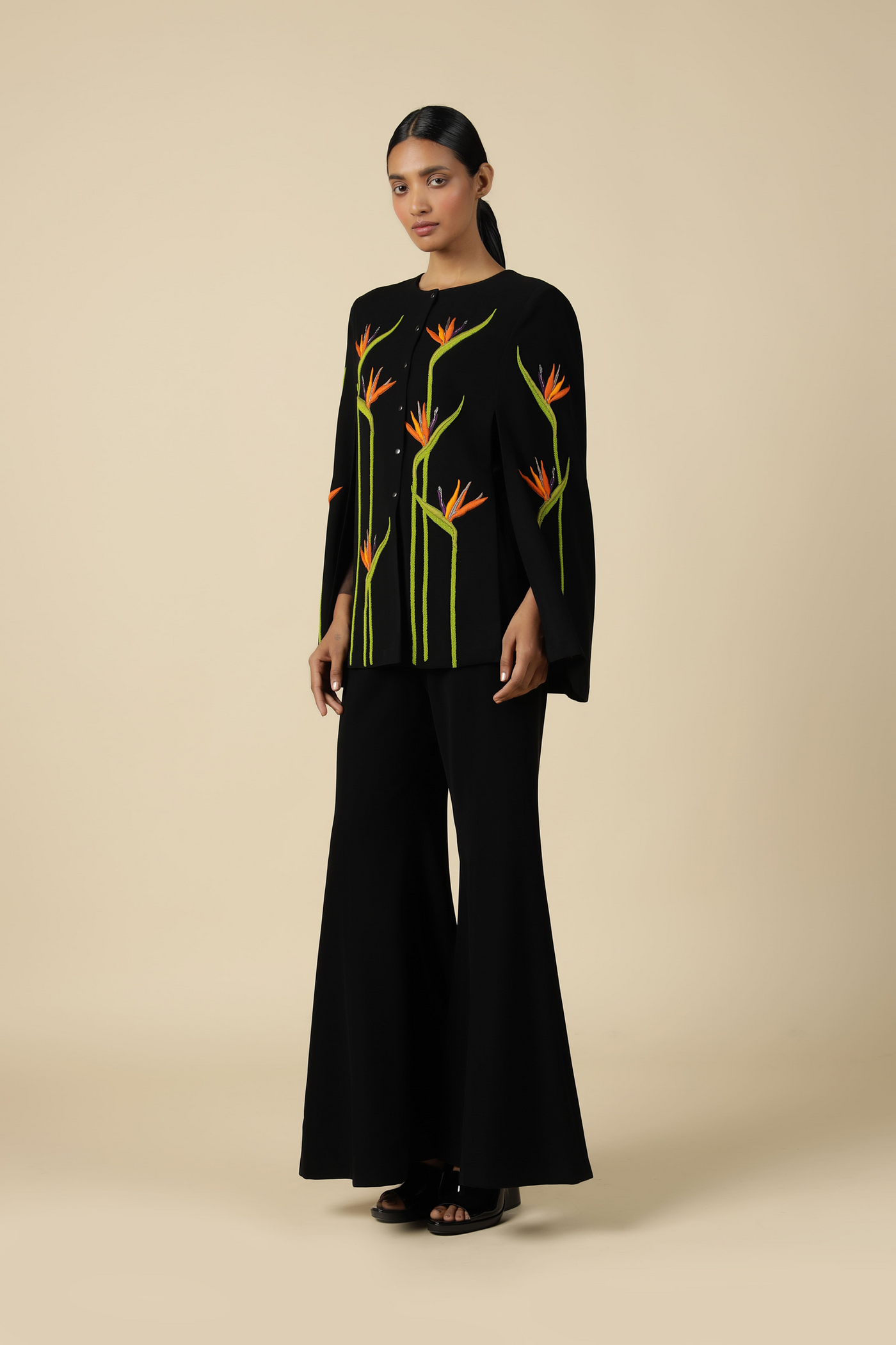 Flared Pants Of (Bird Of Paradise Cape)