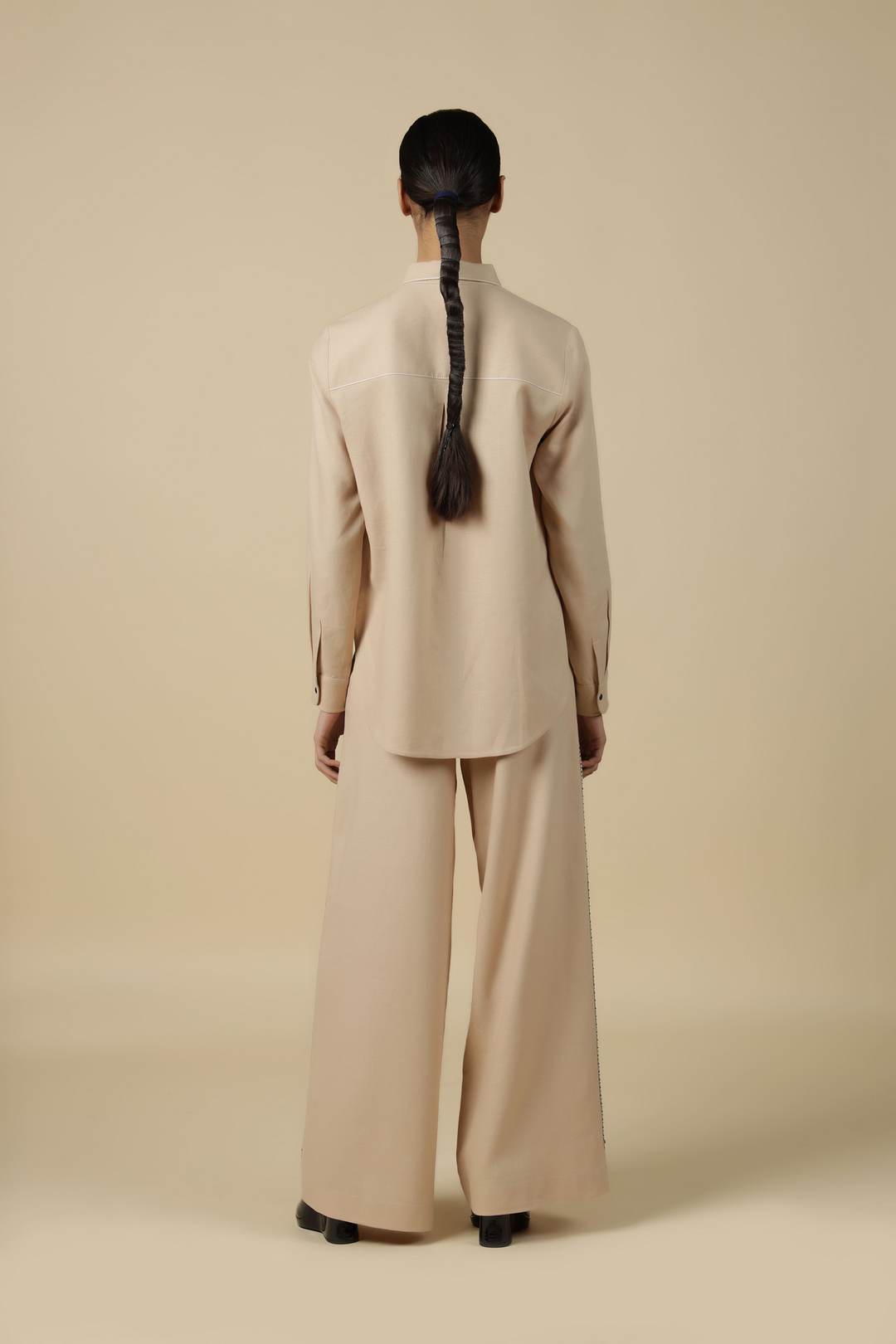 Flared Pants Of (Measuring Tape High Low Shirt)