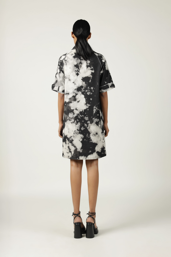 A To Z Pocket Embroidered Raglan Sleeve Dress