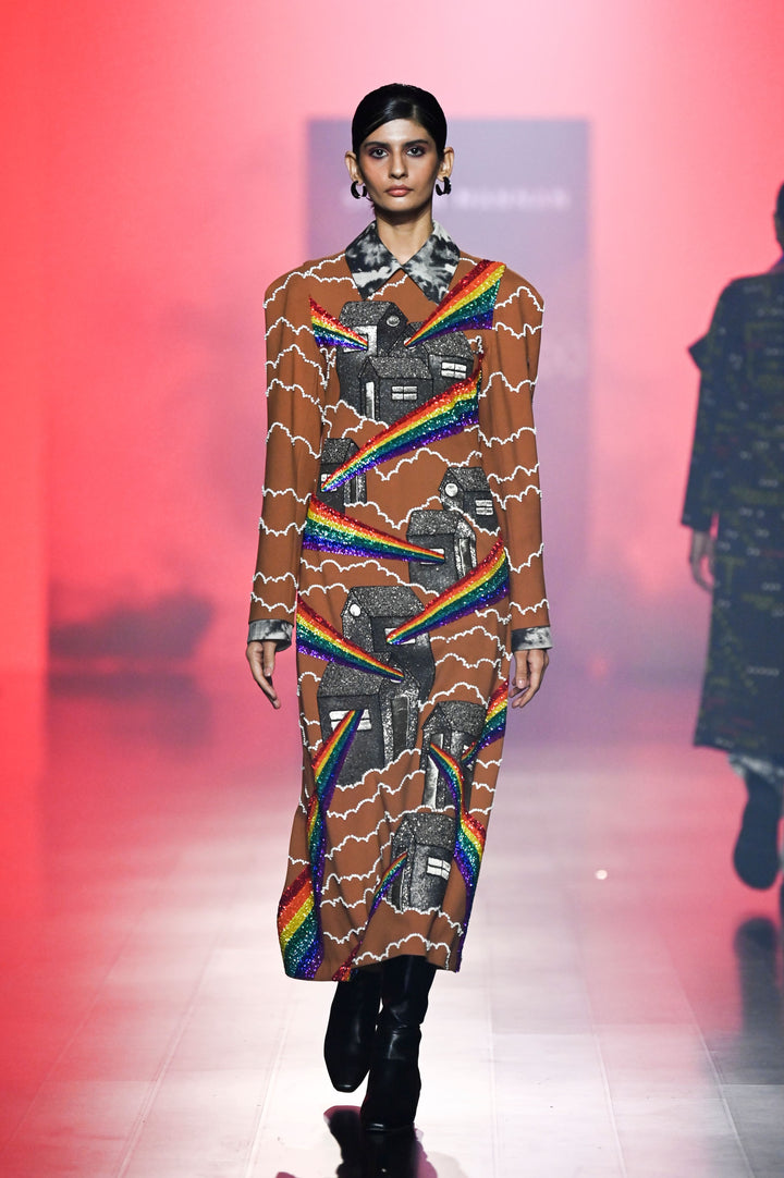 Houses Of Rainbow Midi Dress