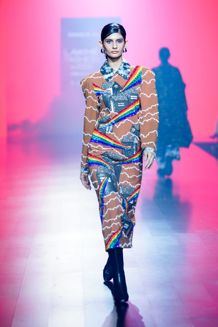 Houses Of Rainbow Midi Dress