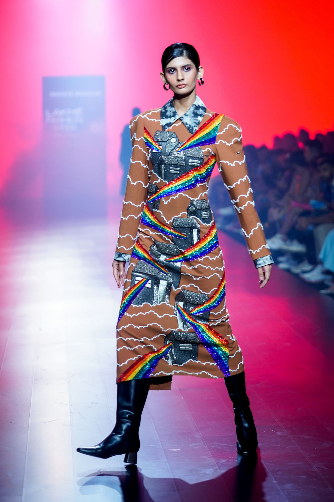Houses Of Rainbow Midi Dress