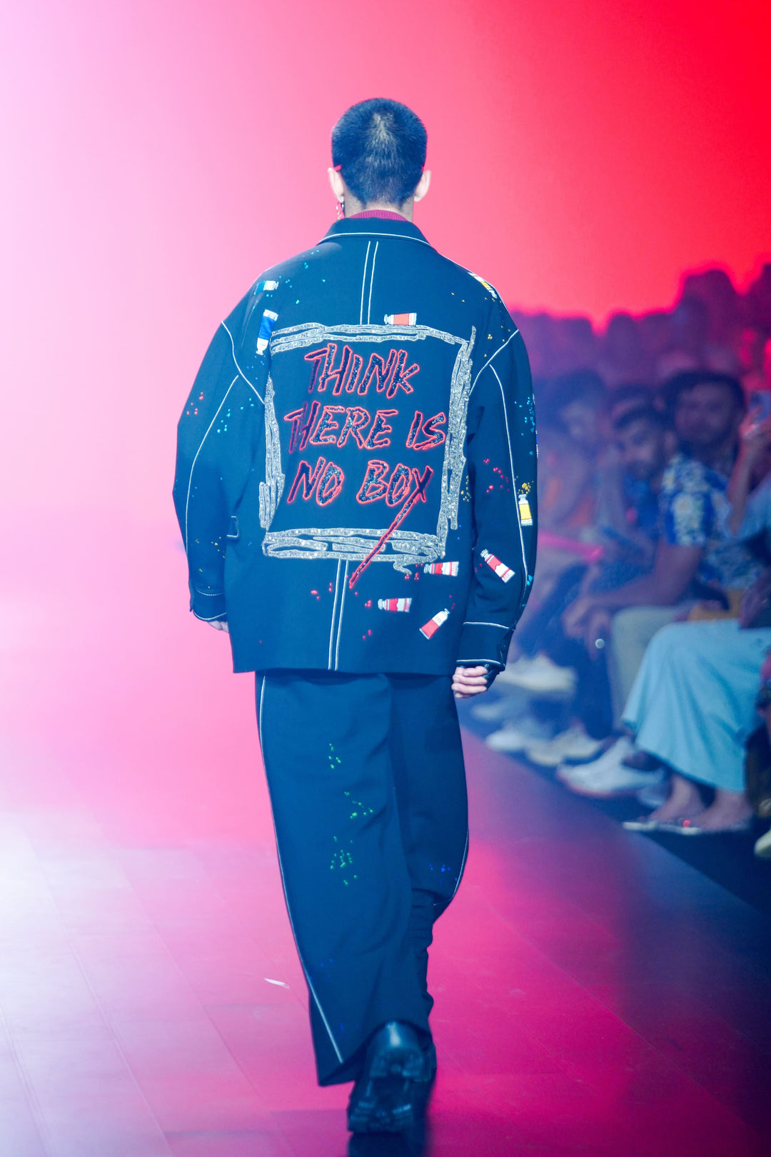Aashim Gulati In Paint Tubes Oversized Jacket With Matching Pants