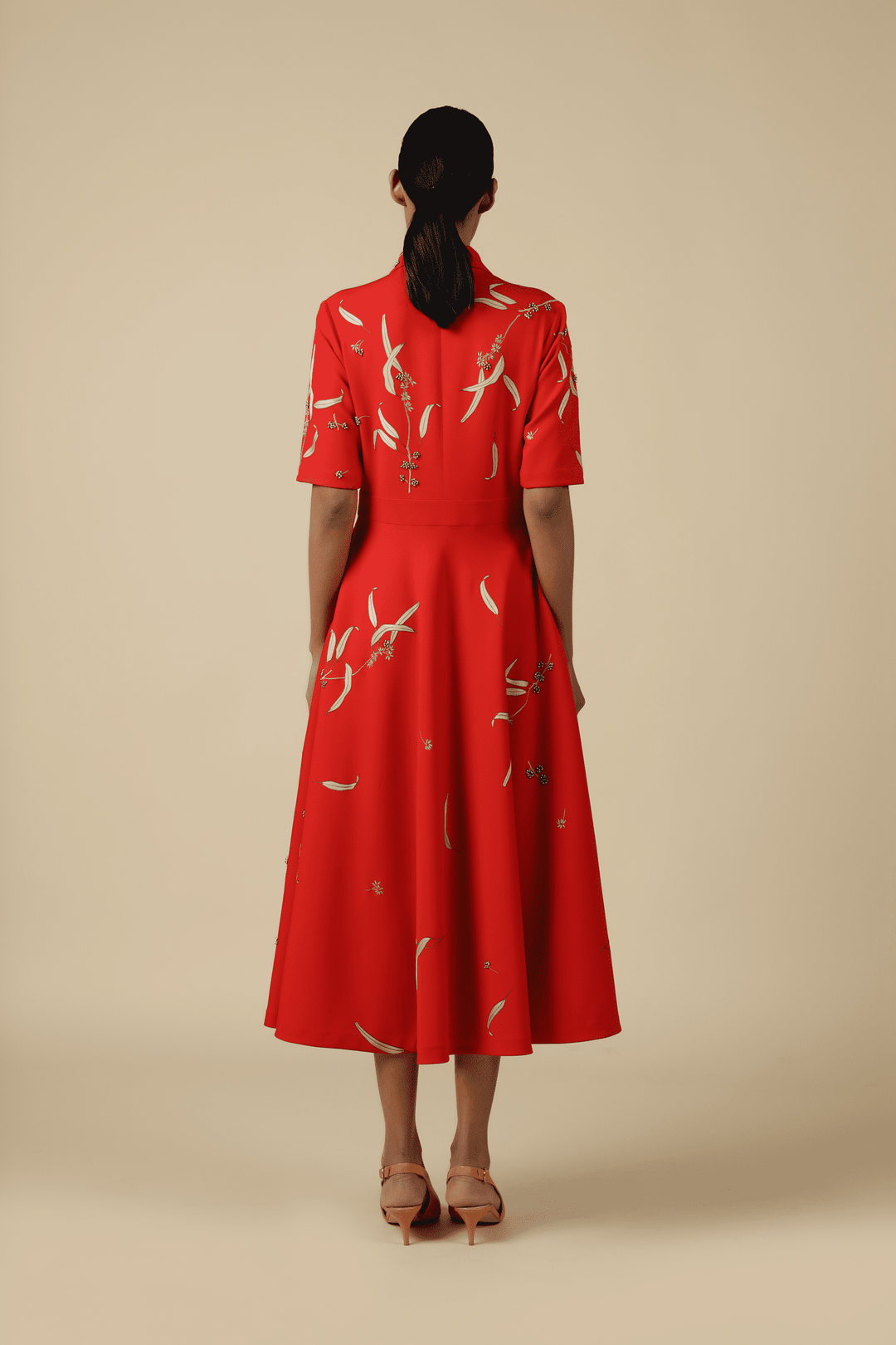 Eucalyptus Shawl Collar Dress