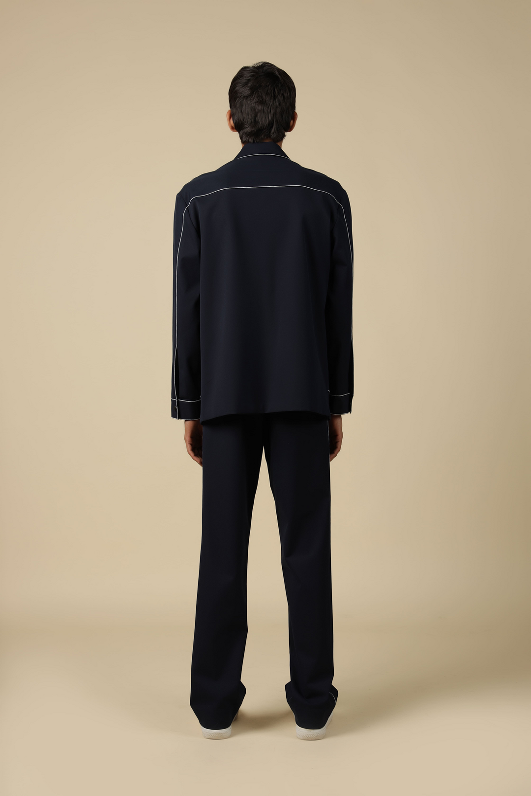 Straight Pants Of "(Pocket Embroidered Jacket )"