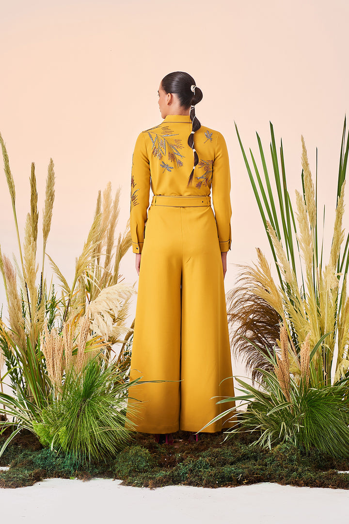 Grass Jumpsuit With Belt