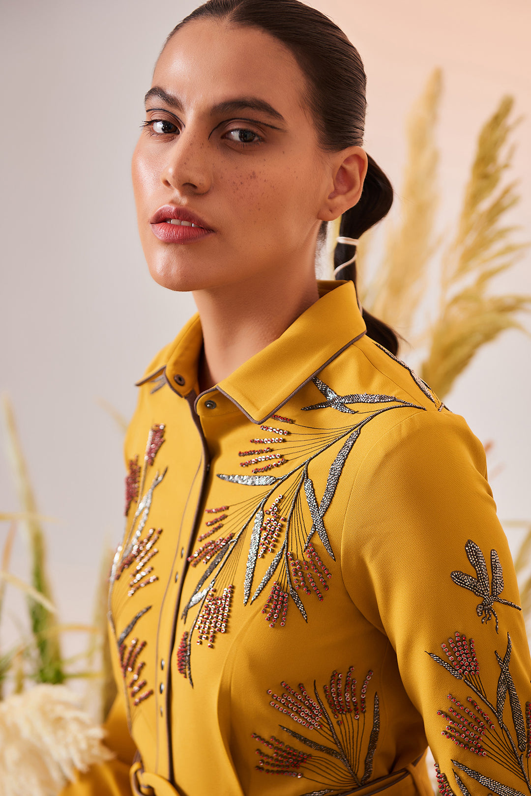 Grass Jumpsuit With Belt