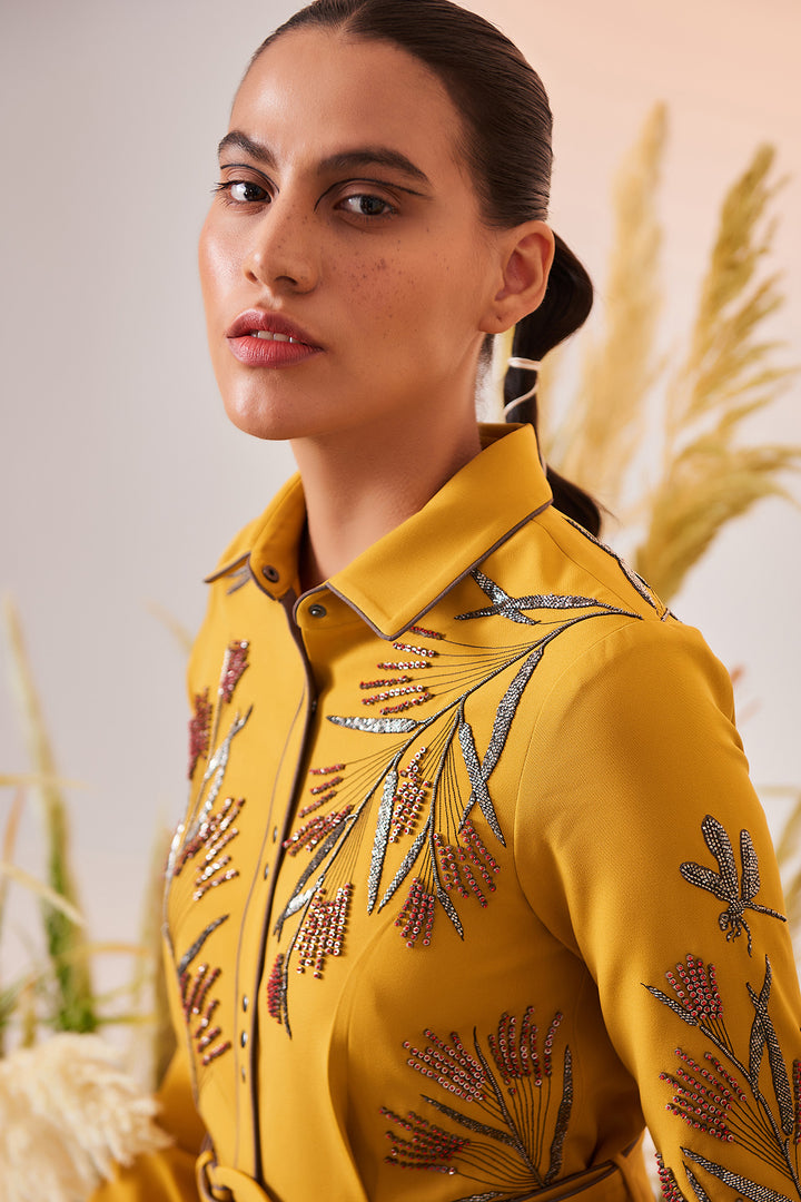 Grass Jumpsuit With Belt