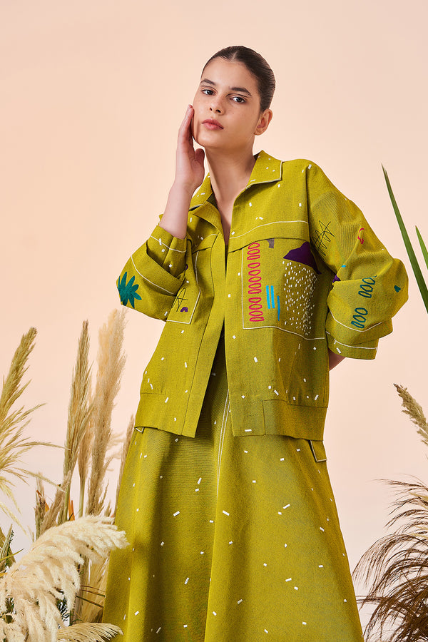 Abstract Shapes And Ostrich Jacket