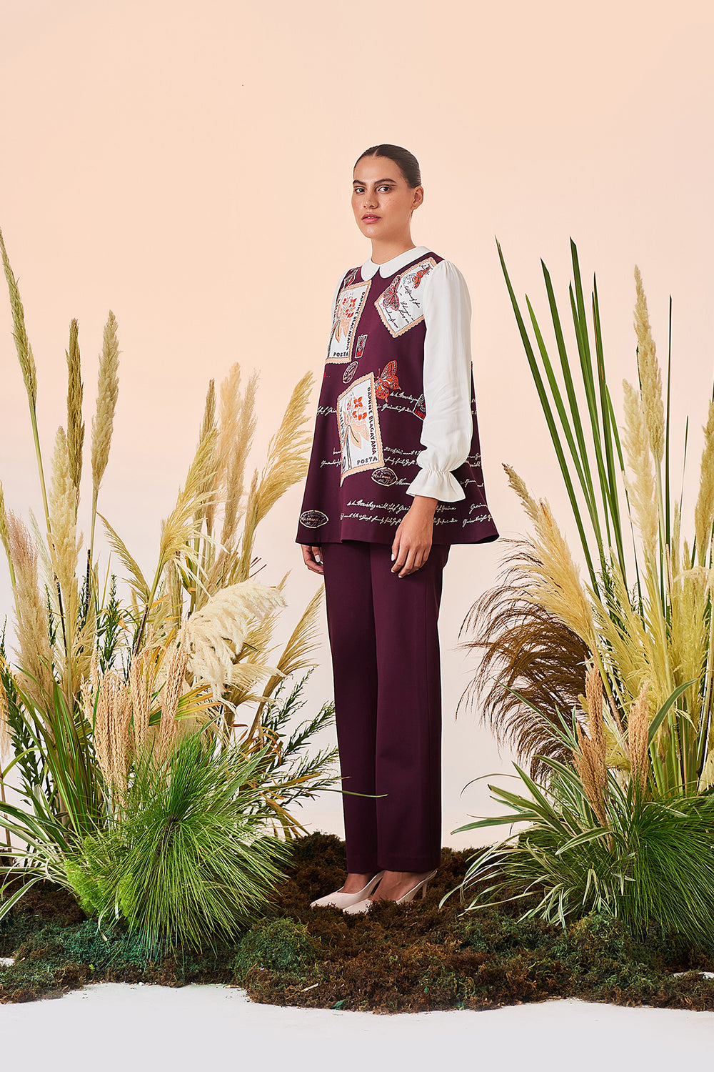 Straight Pant Of (Post Card Flared Top)