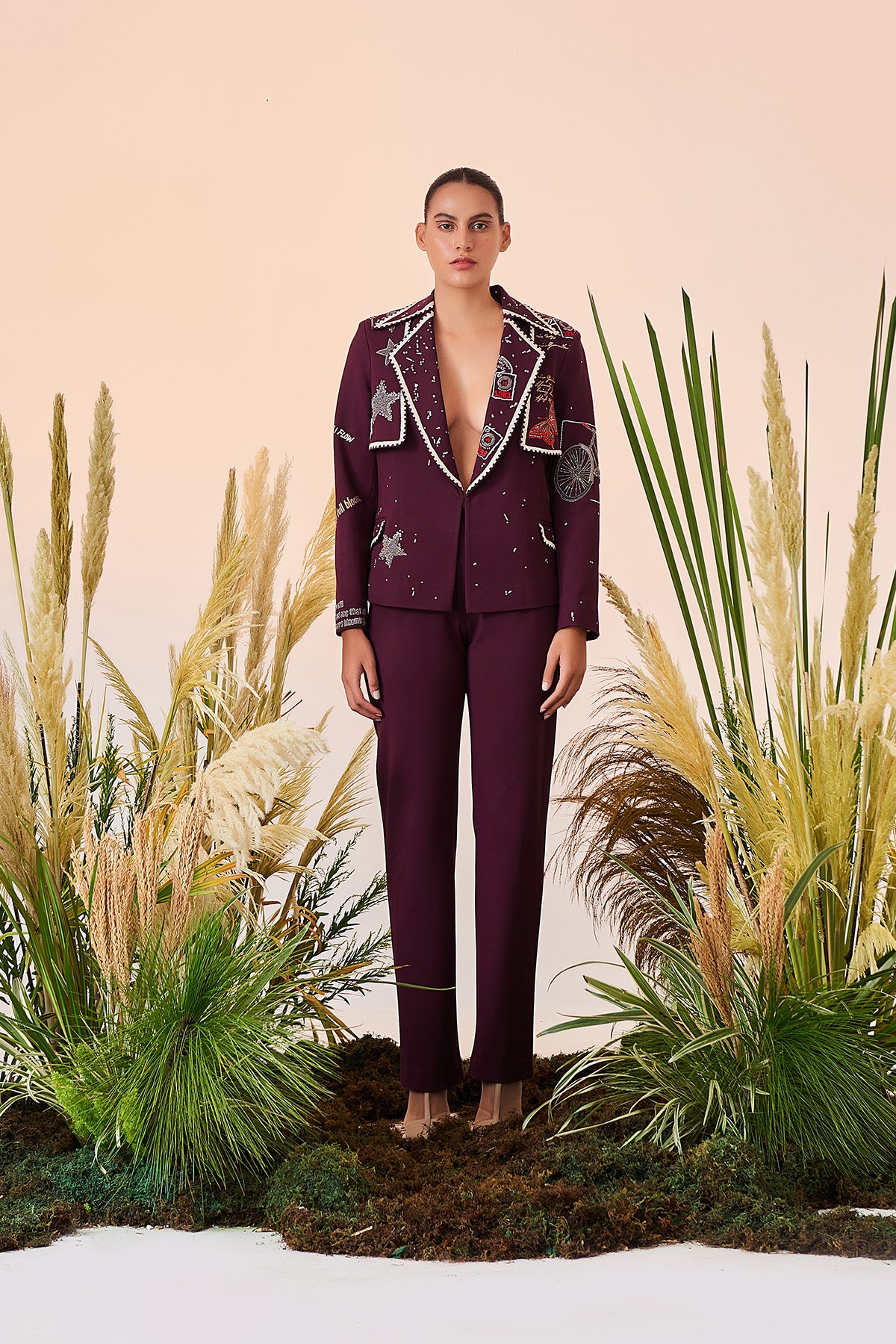 Post Card Trench Blazer And Pant