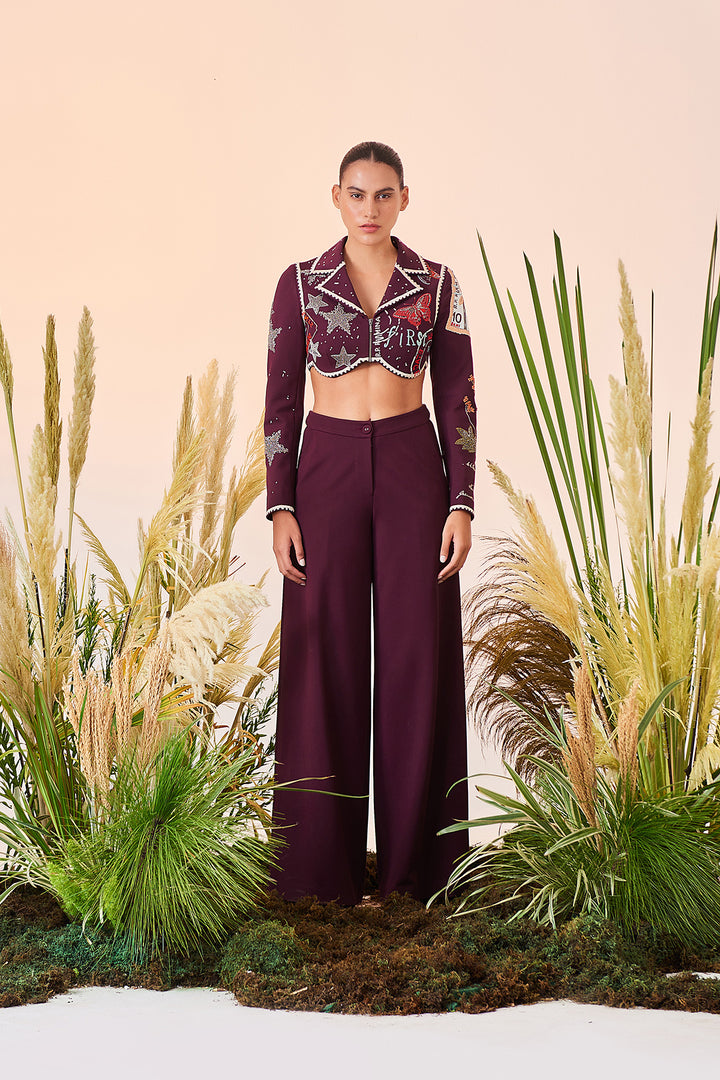 Flared Pant Of (Postcard Cropped Blazer)