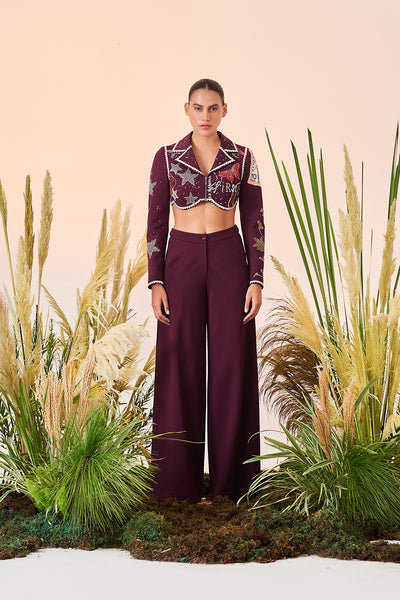 Postcard Cropped Blazer And Flared Pant