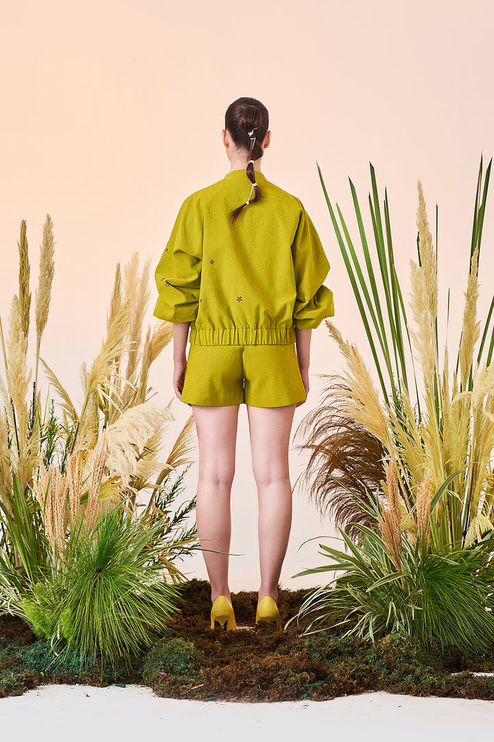Shorts Of (Sun, Moon, Star, Rainbow Balloon Sleeves Bomber Jacket)