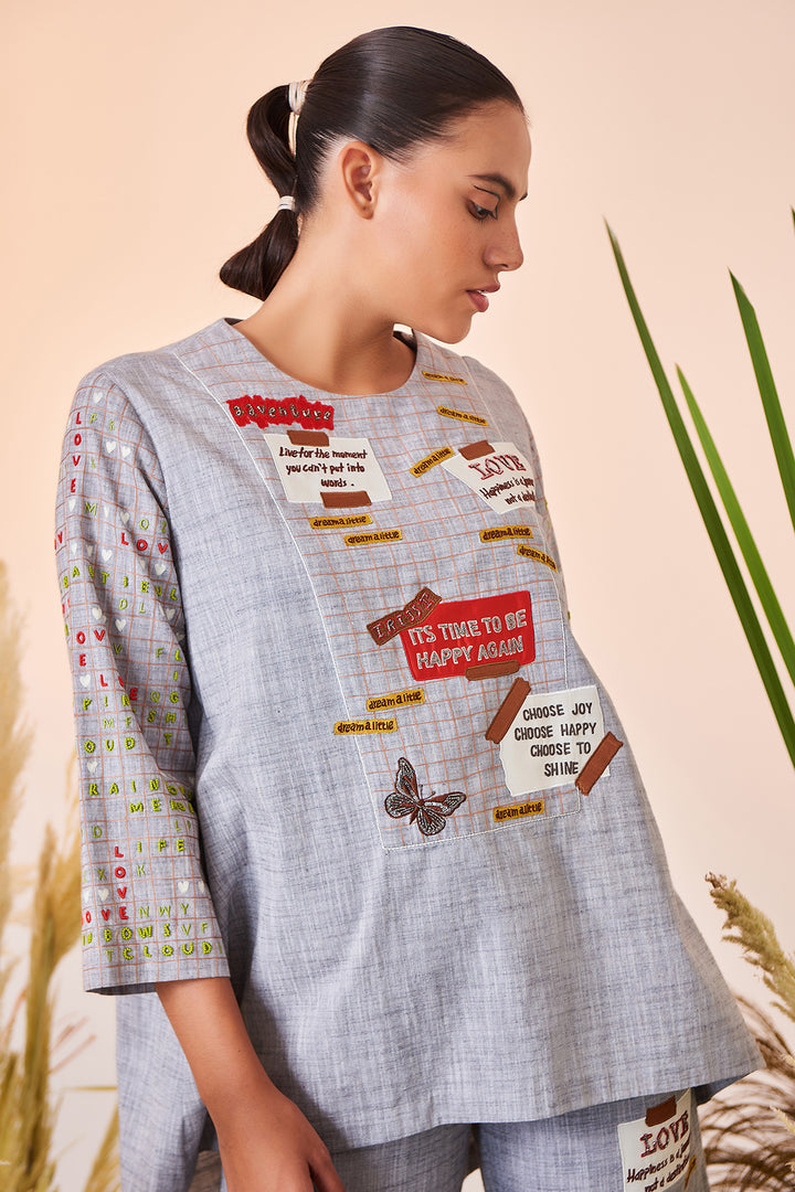 Crossword Asymmetric Top And Pant