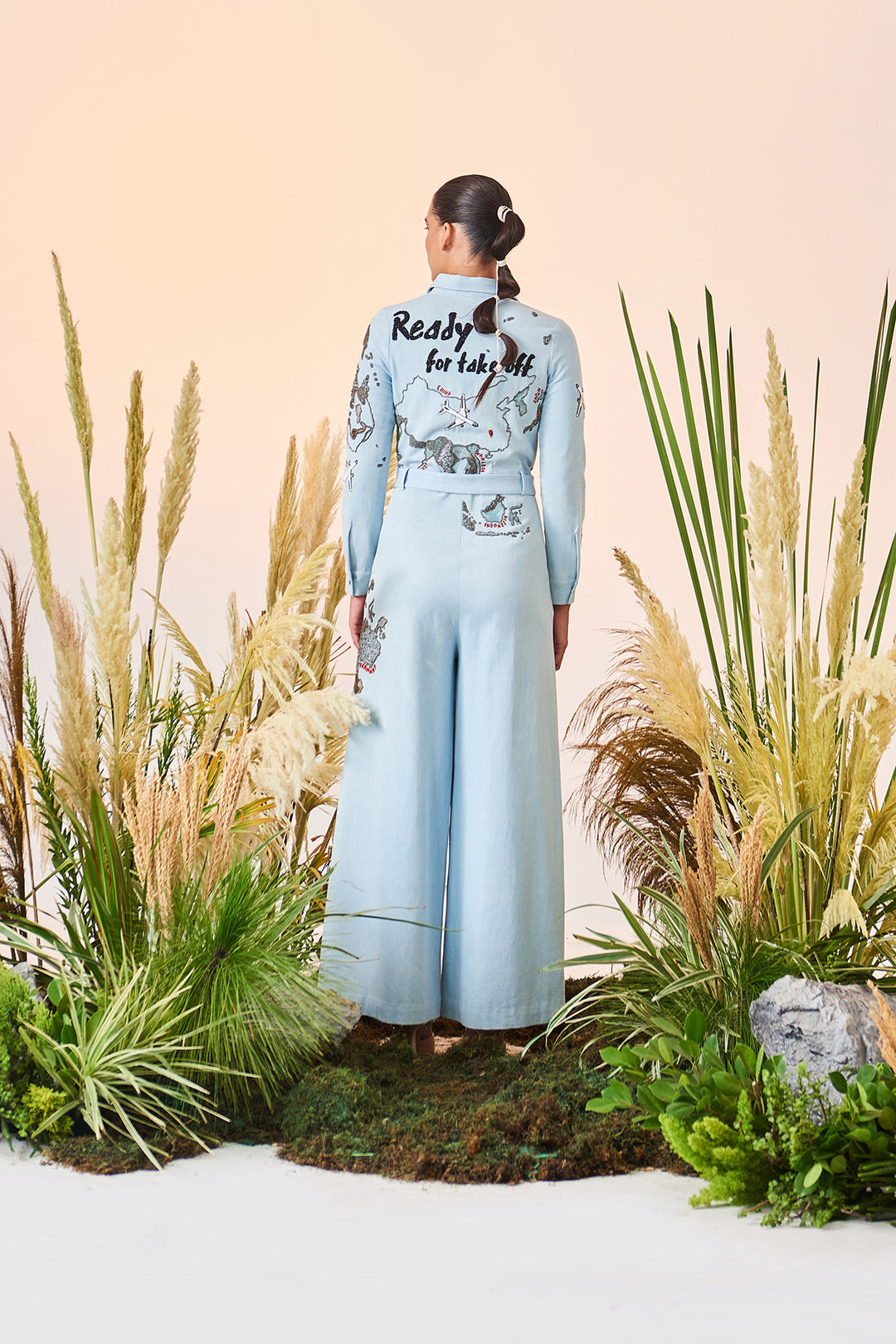 Map Jumpsuit With Belt