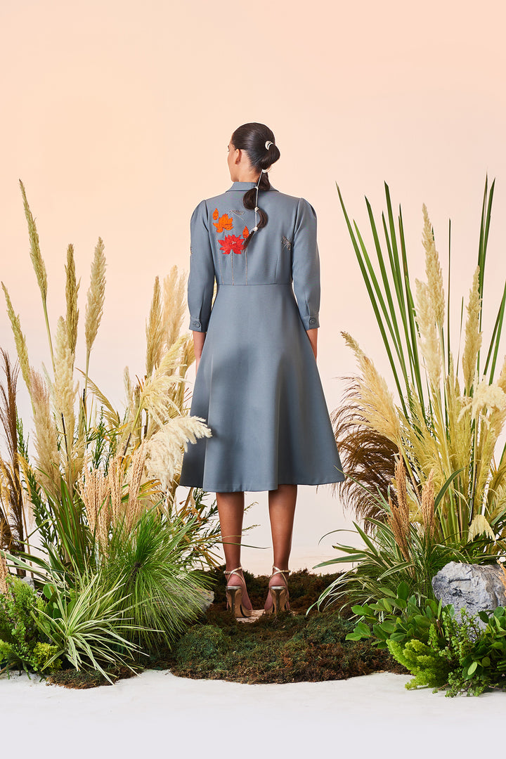 Flower And Dragonflies Wrap Dress