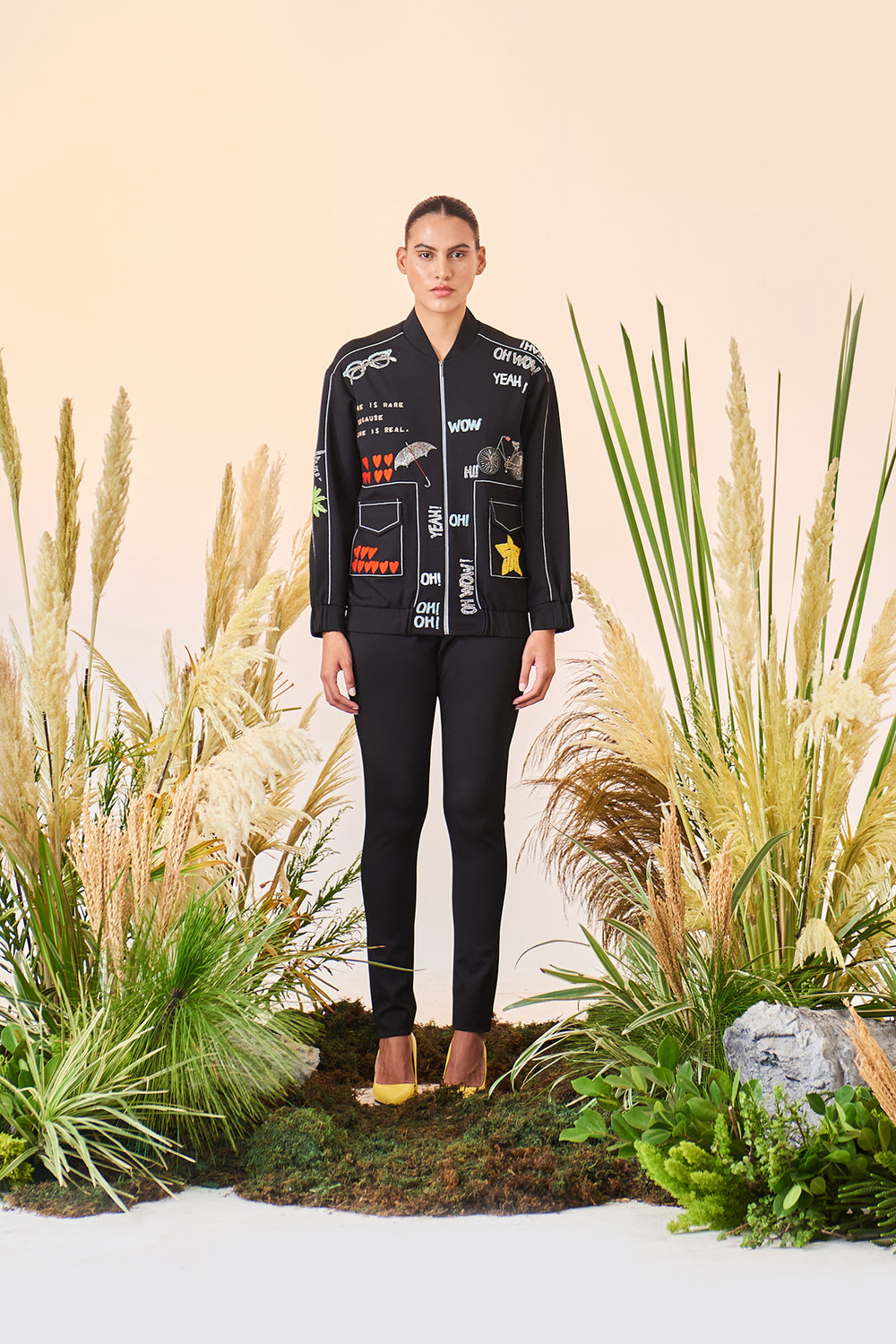 Holiday Patch Pocket Bomber With Jeggings