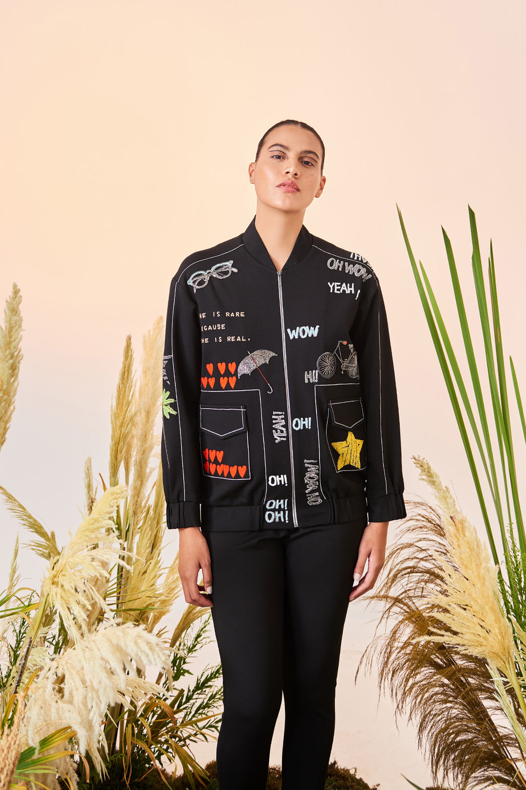 Holiday Patch Pocket Bomber With Jeggings