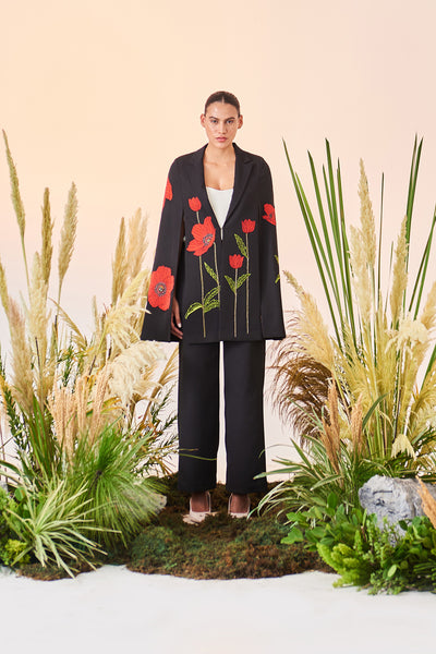 Poppy Long Cape And Straight Pant