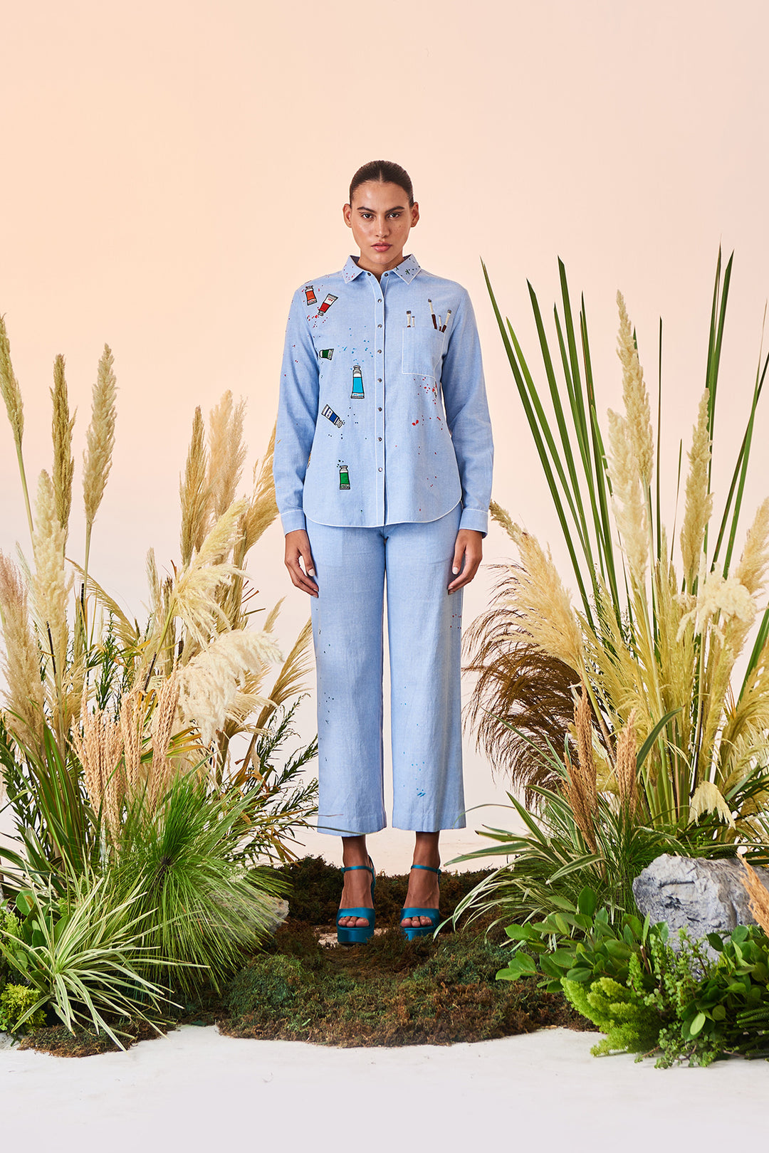 Paint Brush High Low Shirt
