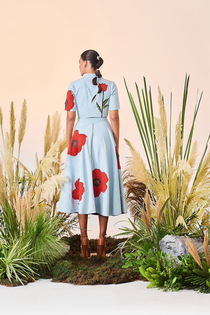 Poppy Double Breast Top And Circular Skirt