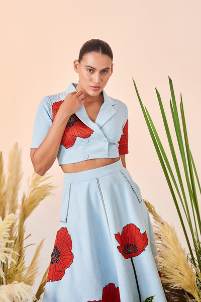 Circular Skirt Of (Poppy Double Breast Top)