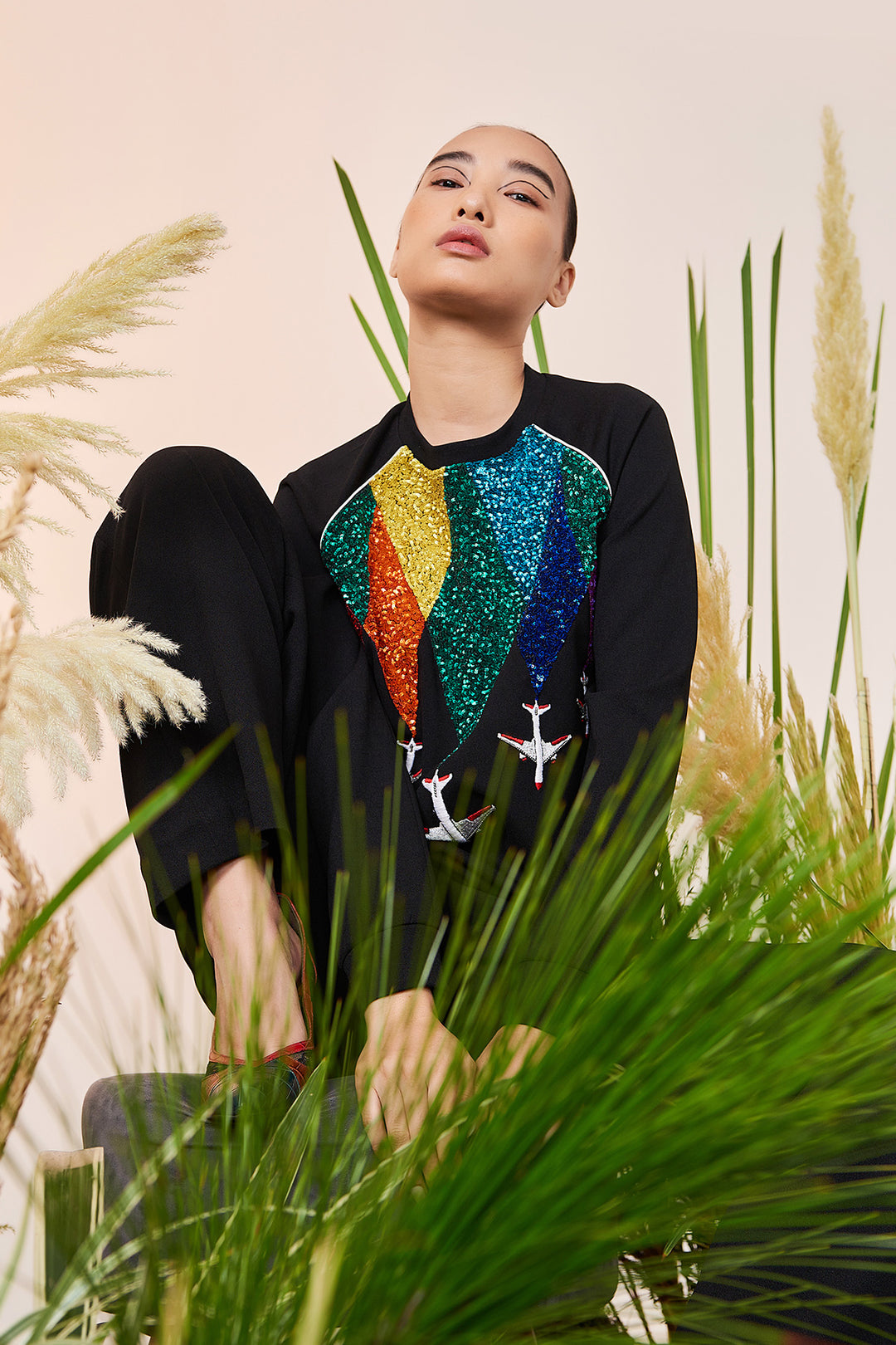 Fly Over The Rainbow Raglan Sweatshirt