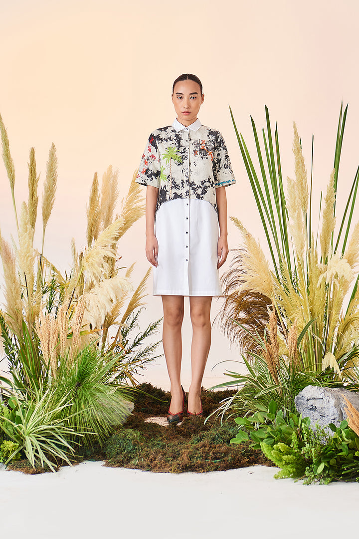 Love Circle Shirt Attached Shift Dress