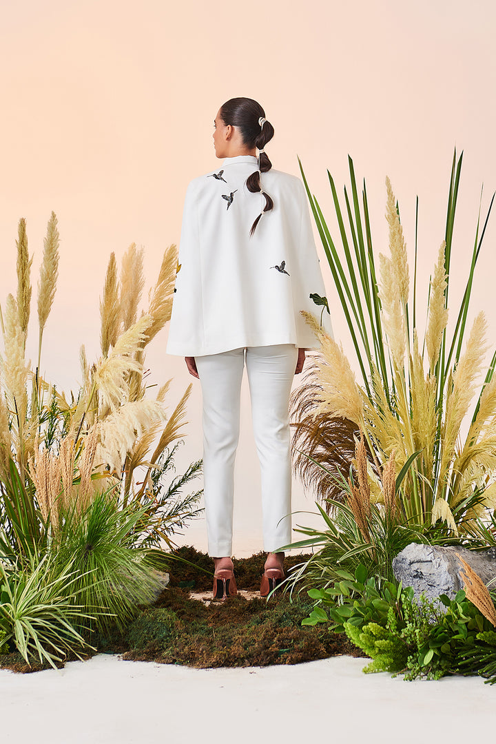 Narrow Pant Of ("Lotus And Humming Bird Cape")
