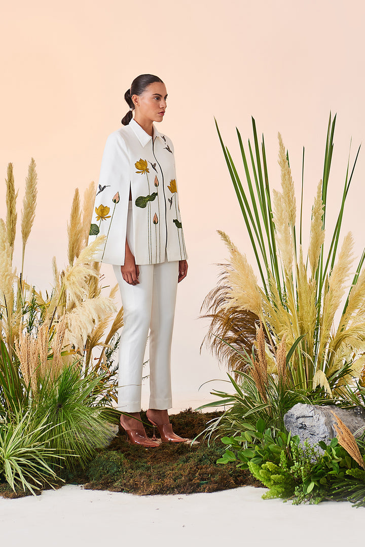 Narrow Pant Of ("Lotus And Humming Bird Cape")