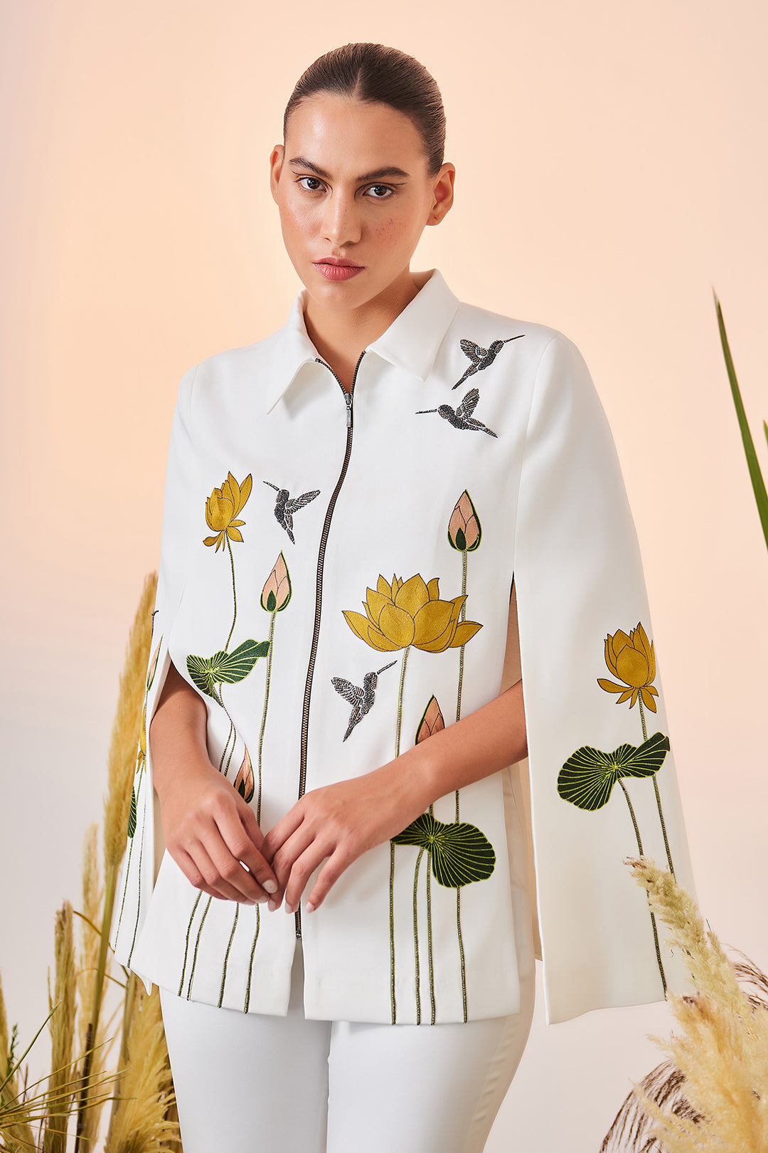Lotus And Humming Bird Cape