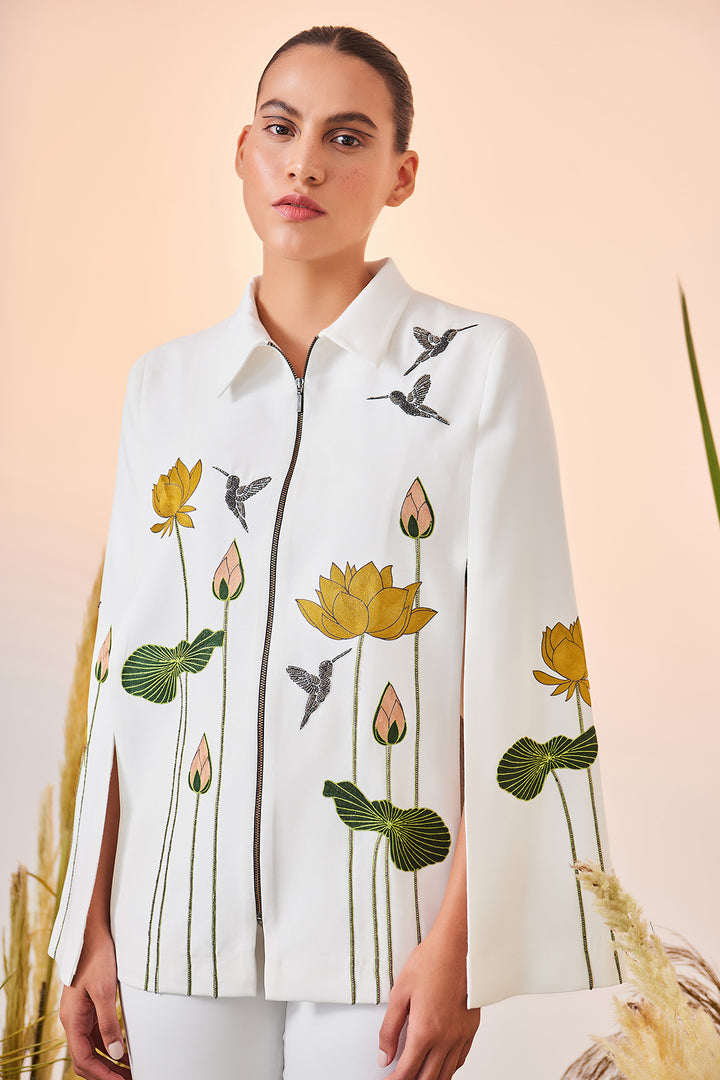 Lotus And Humming Bird Cape