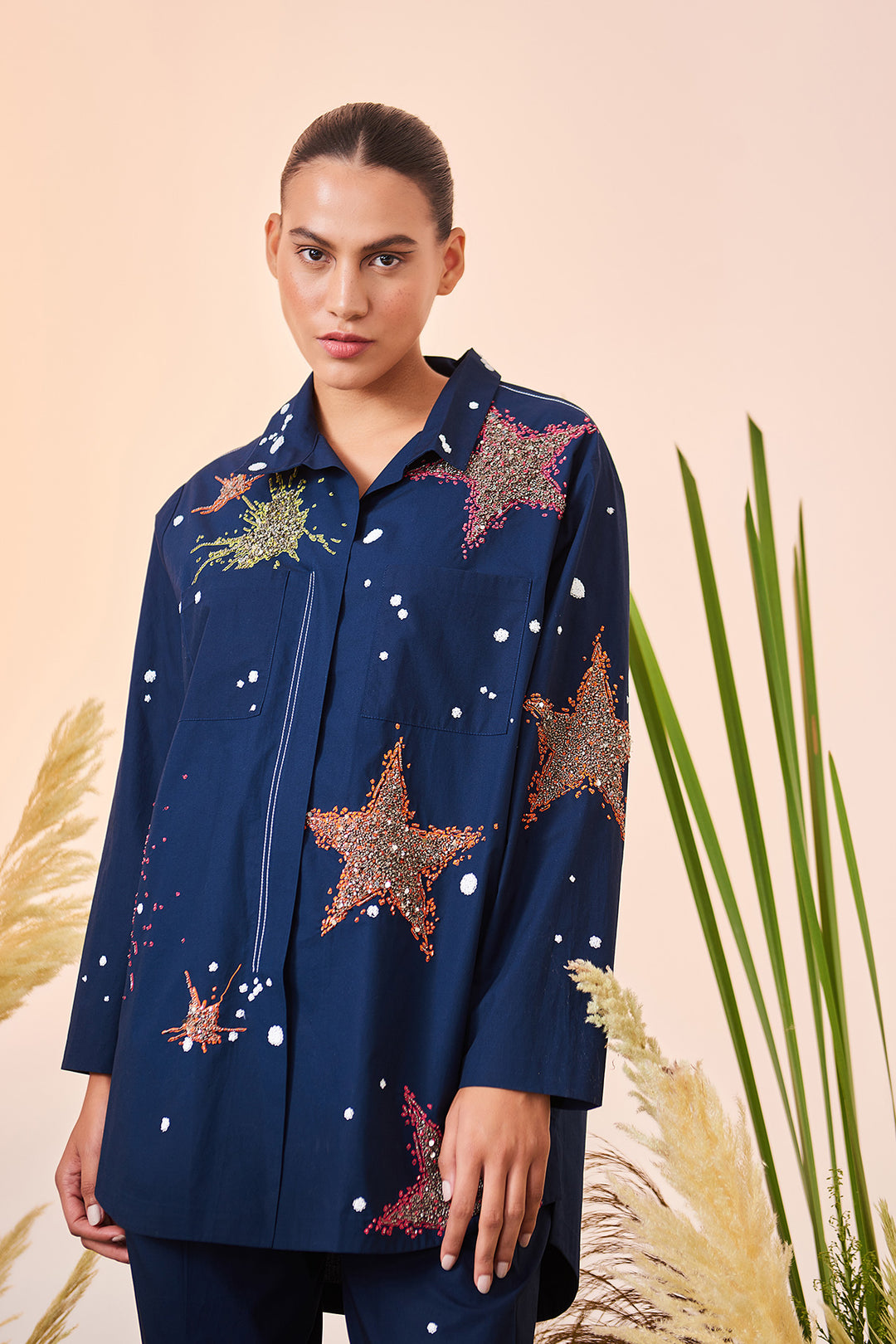 Star Splashes Oversized Shirt And Pant