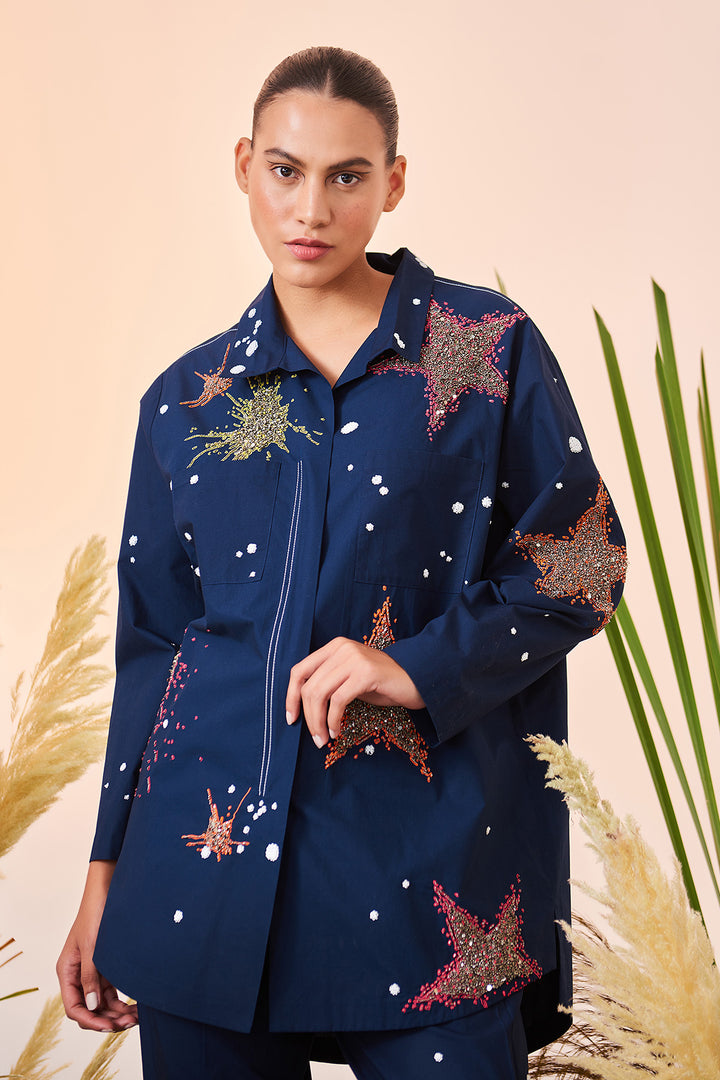 Star Splashes Oversized Shirt