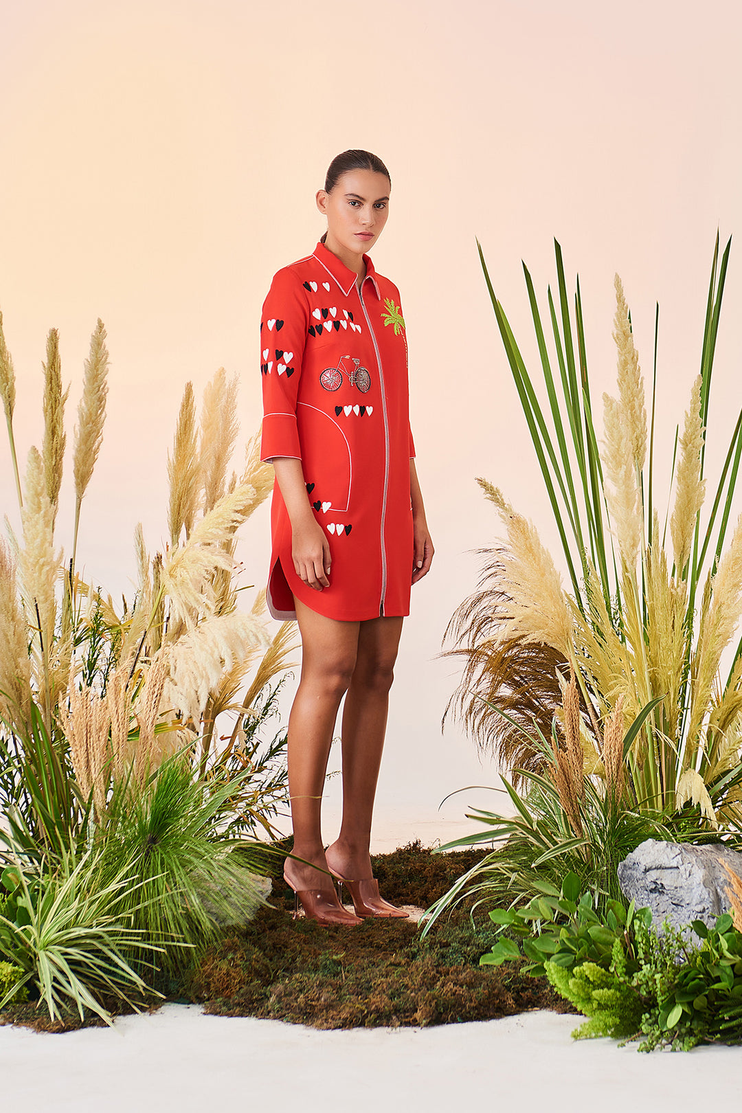 Holiday Back Gather Shirt Dress