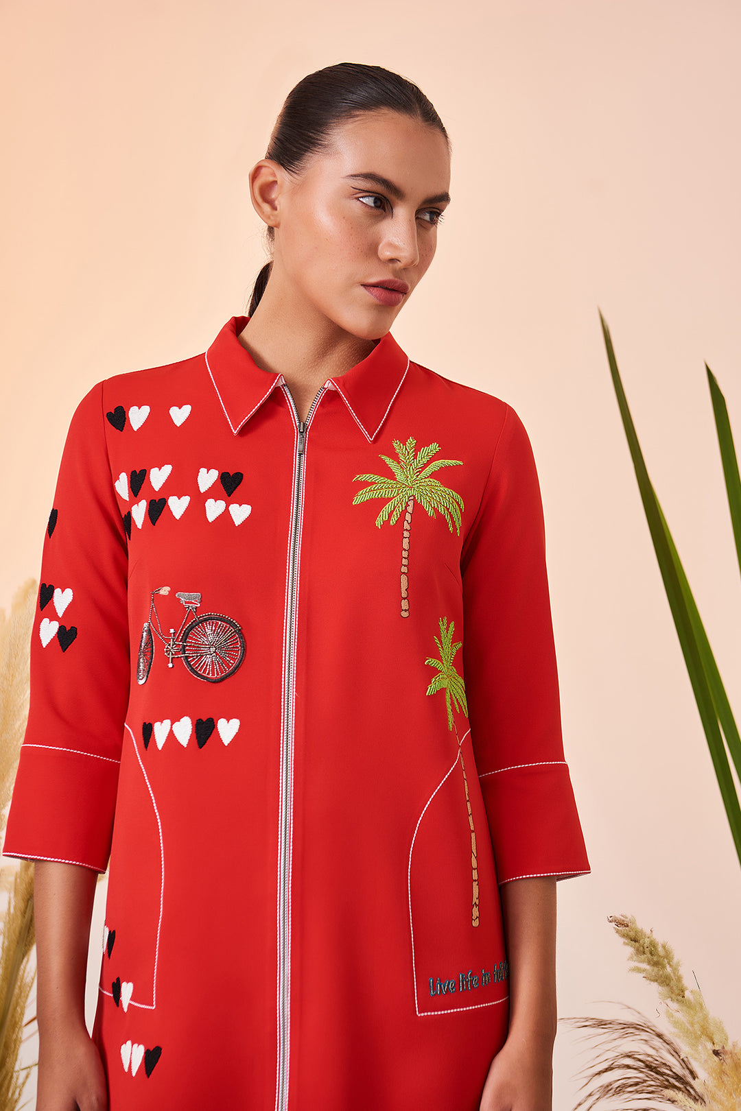 Holiday Back Gather Shirt Dress